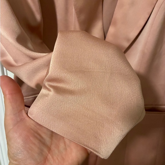 Bar III Blush Pink Satin Blazer - Picture 3 of 5